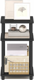 3-Tier Furinno Turn-N-Tube Side Table, End Table with Open Shelf, Toolless Assembly Night Stand, Bedside Table