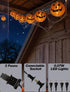 Adirxon 12ft 20 Charming Halloween Christmas Pumpkin Lantern Lights, LED UL Certified String Lights, Unique Fabric Jack