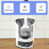 Toilet Brush and Holders, Refillable Wall Mount Silicone Toilet Brush with Ventilated Holder for Bathroom