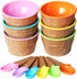URMUYJJ Ice Cream Cups with Spoons Cartoon Candy Colorice cream bowls Dessert Sundae