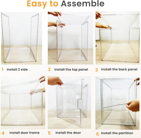 Countertop 4 Counter, Bread Box,Large Bread Boxs for Kitchen - Layers Adjustable Bread Storage Container, Clear Boxes