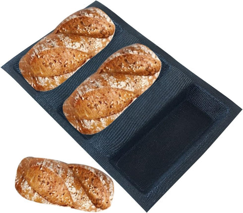 Mesh Silicone Bread Forms, Square Shape Non Stick Bakery Tray for Crusty Bread Bakeware for Small Toaster Oven