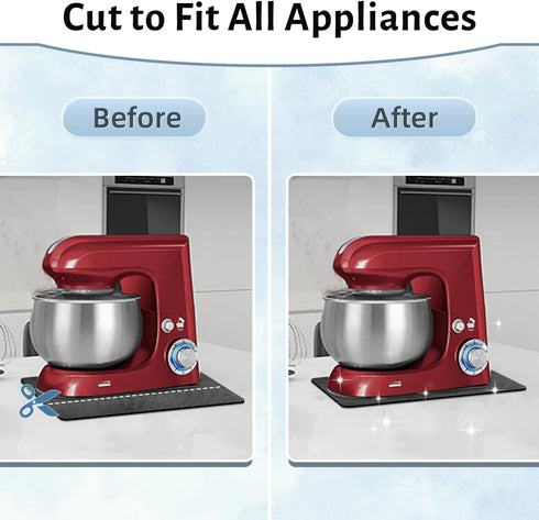 LOPNUR Kitchen Appliance Sliders, 360° Rotating Mover, Heat Resistant Coffee Mat for Microwave, Toaster Oven, Air Fryer