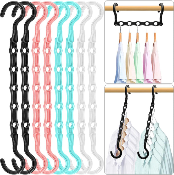 Closet Organizers and Storage, 8 Pack Upgraded Cascading Hangers for Heavy Clothes, Magic Closet Organization