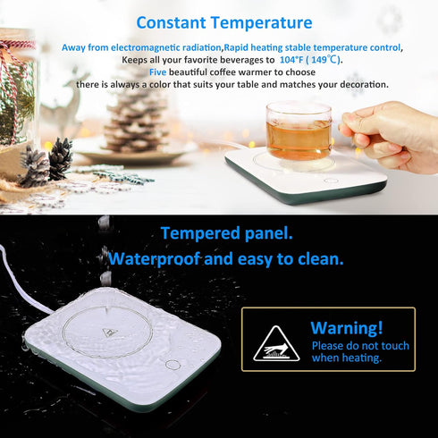 Misby Coffee Warmer, Coffee Cup Warmer with Auto Shut Off, Gravity-Induction Coffee Warmer for Desk Use, Coffee Mug