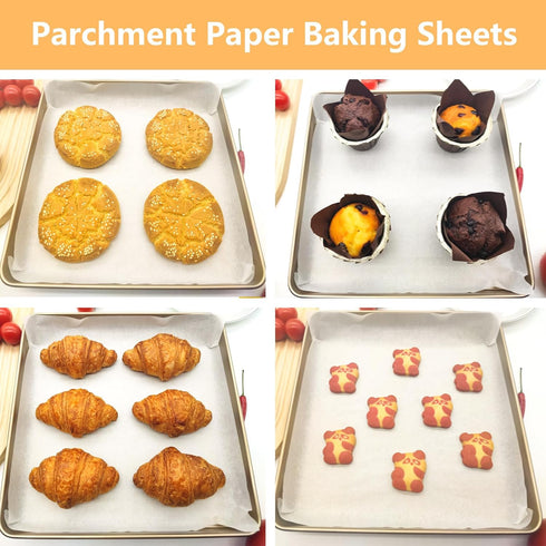 50Pcs 8x8 In Parchment Paper Sheets, White Precut Baking Paper for Cookies, Cooking, Frying, Air Fryer, Grilling Rack,