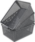 Plastic Organizing Baskets, Set of 3 Large Open Storage Bins