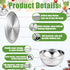 304 13 oz Dinnerware(6 Sets,8 8 Inch) Sunnyray Stainless Steel Plates and Bowls Metal Camping Plates Reusable Steel