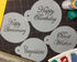 Designer Stencils Script Celebration Cake Stencils Set, Beige/Semi-Transparent