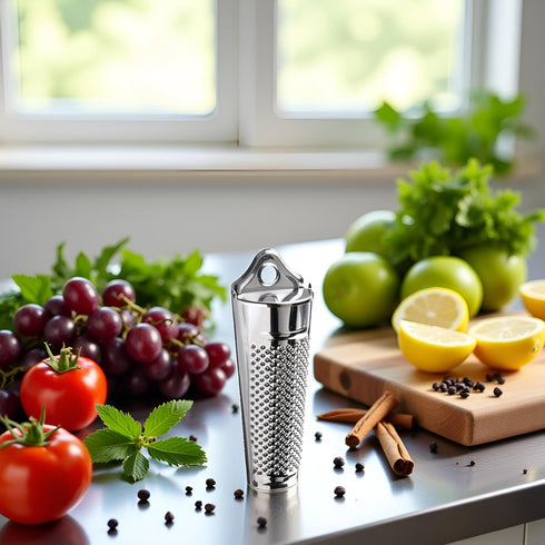 Jinshining Silver Multifunctional Kitchen Stainless Steel Ginger Garlic Nutmeg Grater Nut Walnut Lemon Hand Planer Tool