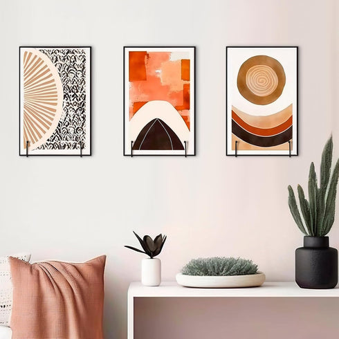 2 Pcs Large Wall Mounted Plate Stands for Display, 7.87 x 7.87 Inches Decorative Metal Holder Stand