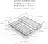 BINO 3-Piece Drawer Organizer Bin Set - Grey, Large, Multi-Purpose Storage with Soft-Grip Lining and Non-Slip Rubber