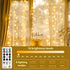 300LED 9.8x9.8Ft 8 HXWEIYE Untangled Curtain Lights, USB Fairy Twinkle String Lights with Remote and DIY Timer, Modes