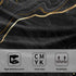 Miaoquhe Set 2, 14x28in Black Gold Marble Hand Towel of Marble Texture Soft Highly Bath Towels Absorbent Bathroom Hand