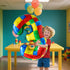 Lmuwecno 32 Inch 3 3) Stackable Block Number Balloon Colorful Brick Building Themed Big Helium Digits for Kids Birthday