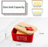 Countertop, Hasense Butter Dish with Lid - Porcelain Butter Dish with Knife and Silicone Ring for Airtight Butter