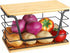 Counter ALOCEO Large Wire Basket for Kitchen Pantry, Stainless Steel Kitchen Organizer for Potato Onion, Trash Bag