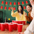 2 Pack 16.4FT 30 Hiboom LED Red Cup String Lights, Trailer Park Party Decorations, Battery Operated Mini Shot Cups