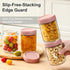 6-pack 16oz NETANY Glass jars with Airtight Lids, Overnight Oats Containers with Lids, Wide mouth Mason Salad jars
