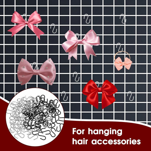 100 Pcs 1/2 Inch Mini S Hooks, Stainless Steel Connectors with Storage Box for DIY Crafts & Hanging Jewelry