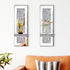 Azonsdop Set 2, Crystal Crushed Diamond Mirrored Candle Sconces of Glam Silver Wall Candle Holders for Living Room