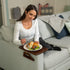 13.75 9.5inch, Shamrock Home Bamboo Trayble Couch Arm Table, Clip On Tray Sofa Table for Couches. Sofa Arm Tray