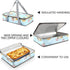 QEES Casserole Carrier, Insulated Food Carrier for Hot or Cold Food, Pie Carrier with Lid and Carrying Case for Travel