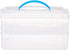 Snapware Snap 'N Stack Portable Storage Bin for Tools and Craft, 14.1 x 10.5-Inch Clear BPA-Free Container, Tool Box with Stackable Trays, Microwave, Freezer and Dishwasher Safe by Snapware