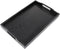 Sanbege Plastic Serving Tray with Handles, 16.5" x 10.6" Rectangular Ottoman Tray for