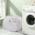 TECHMILLY Pop Up Foldable Laundry Basket, 90L Large Capacity Hamper for Dirty Clothes Storage, White