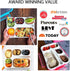 Bento Lunch Box for Kids & Adults, Leakproof Containers with 6 Compartments, BPA-Free Utensils, Blue & Pink Set