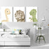 arfitest 12x16 Inch Set 3 Dinosaur Wall Art Kids Boys Room Canvas Wall Decor Dino Nursery Wall Art Pictures Baby