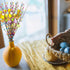 VSHZXFH 33pcs Artificial Spring Floral Stems Spray Vine with Pastel Eggs and Berries - Table Centerpiece Twig Branches