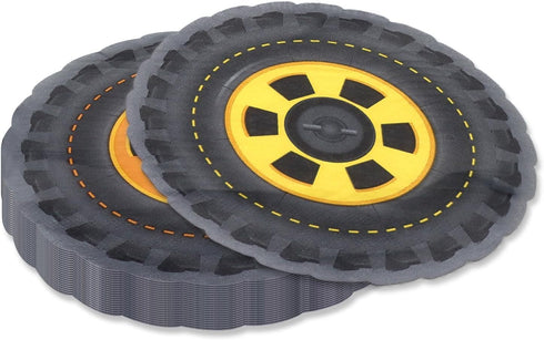 PIXHOTUL 100 Pcs Tire Napkins, Race Car Party Supplies, Two Fast Party Decorations, Wheel Paper Napkins for Race Car