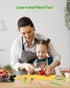 Kids Kitchen Knife Set, 11 Pieces Montessori Tools for Toddlers' Real Cooking, Includes Plastic & Wood Knives
