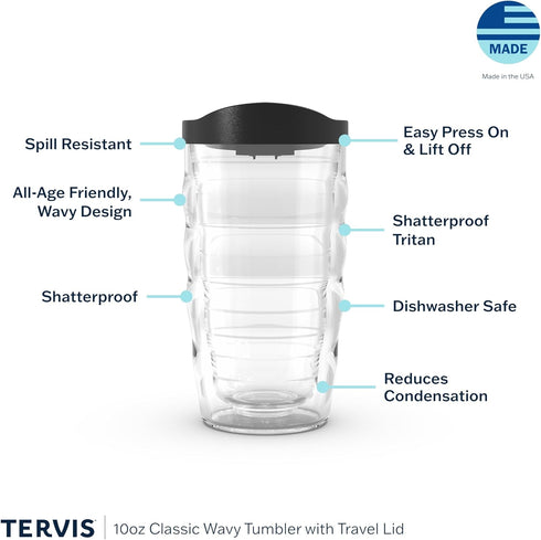 Tervis Double Walled Insulated Tumbler Cup, 10oz, Peanuts Colossal, Keeps Drinks Cold & Hot
