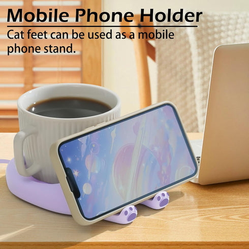 PUSEE Coffee Warmer for Desk, Mug Warmer with Auto Shut Off, 3 Temp Settings, Electric Beverage Warmer Plate