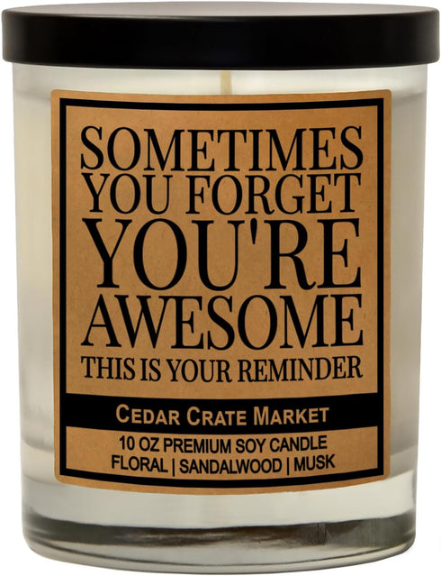 CEDAR CRATE MARKET Thank You Gifts for Women, Awesome Candle for Men, Mom, Coworkers, Made in USA