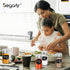 Set, 6 Pack 4oz 136 1 Segarty Glass Spice Jars Clear Spice Jars with Labels Stickers and Chalk Pen, Empty Spice