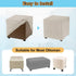 130-160cm 51"-63", uxcell Stretch Ottoman Cover Rectangular Oversized Square Ottoman Slipcover with Elastic for Foot
