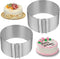 2 PCS Adjustable Stainless Steel Cake Mold Ring Set, 6 to 12 Inch Round Mousse Ring for Baking Supplies