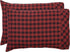VHC Brands Rustic & Lodge Bedding, Cumberland Red Cotton Pillow Case Set, Standard (20 x 30 inches), Chili Pepper