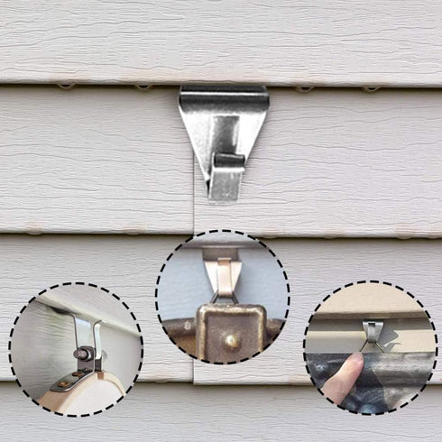 No-Hole Hooks Vinyl Siding Hangers - Low Profile, 4PK
