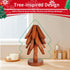 SSFUN Set, (4 Wooden Trivets for Hot Dishes, Tree Shape Trivet Foldable Kitchen Wooden Trivets, Tree Coaster for Hot
