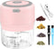 Electric Herb Grinder, 3.5 Inch Large Grinders for Dry Fresh Herbs and Spice, Portable USB Charge, Pink