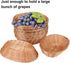 GNIEMCKIN 28 Pack Plastic Oval Basket, Poly Wicker Bread Baskets for Kitchen, Restaurant, Gift Baskets, 9 x 6 Inch