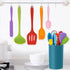 LIANYU 14 Pcs Silicone Cooking Utensils Set with Holder, Heat Resistant Kitchen Tools Includes Spatula, Spoon, Turner,
