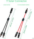 Y Solar Connector, Solar Y Branch Parallel Cable, 10AWG 45A Waterproof IP68 40CM Cable for Solar Panels