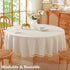 TruDelve Small Round Table Cloth, 60 Inch Beige Striped Cloth Tablecloth, Boho Fall Round Table Cover