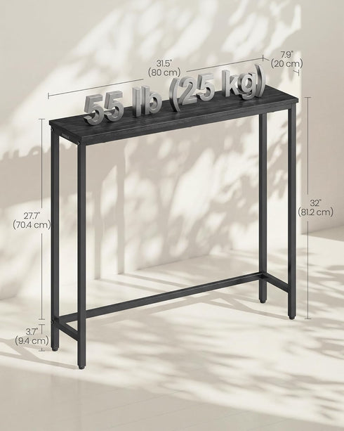 1 7.9 31.5 32 Inches, ULNT035BA01S VASAGLE Console Table, Entryway Table, One Piece Top, Easy Assembly, for Hallway